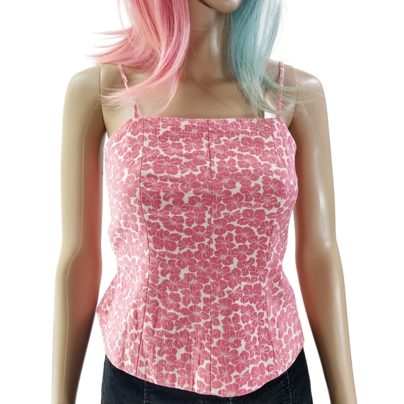 Y2K Floral Cami Tank Top Spotlight Size XL - Picture 1 of 10